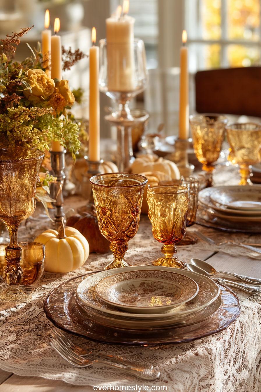 Vintage Autumn Tablescape