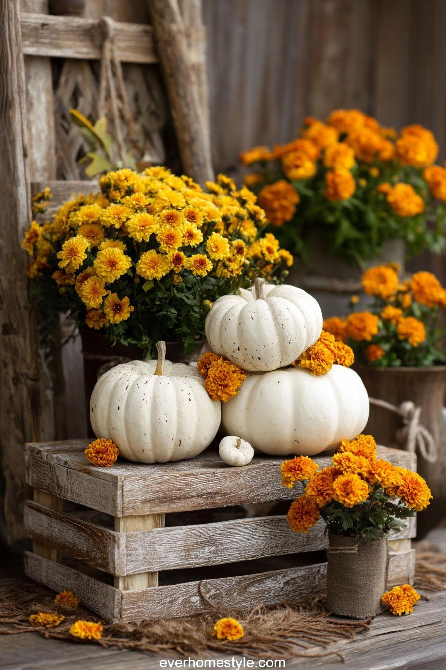 White and Orange Pumpkin Combo