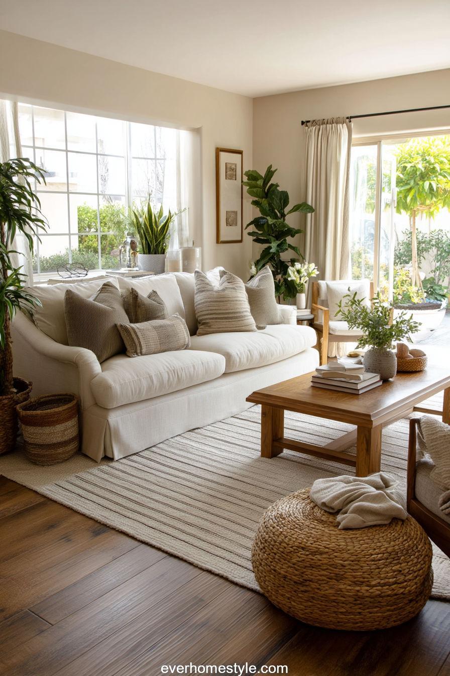 Earth Tone Living Room Idea 7