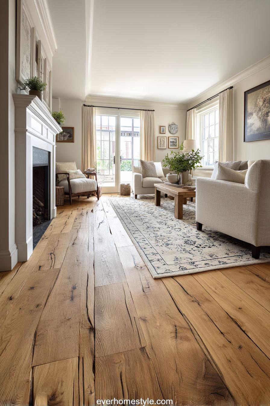9. Rustic Wood Floors