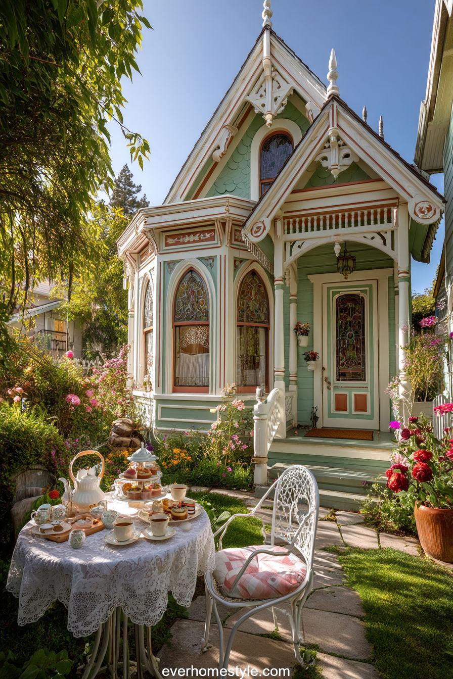 Mint and Cream Small Victorian Vision