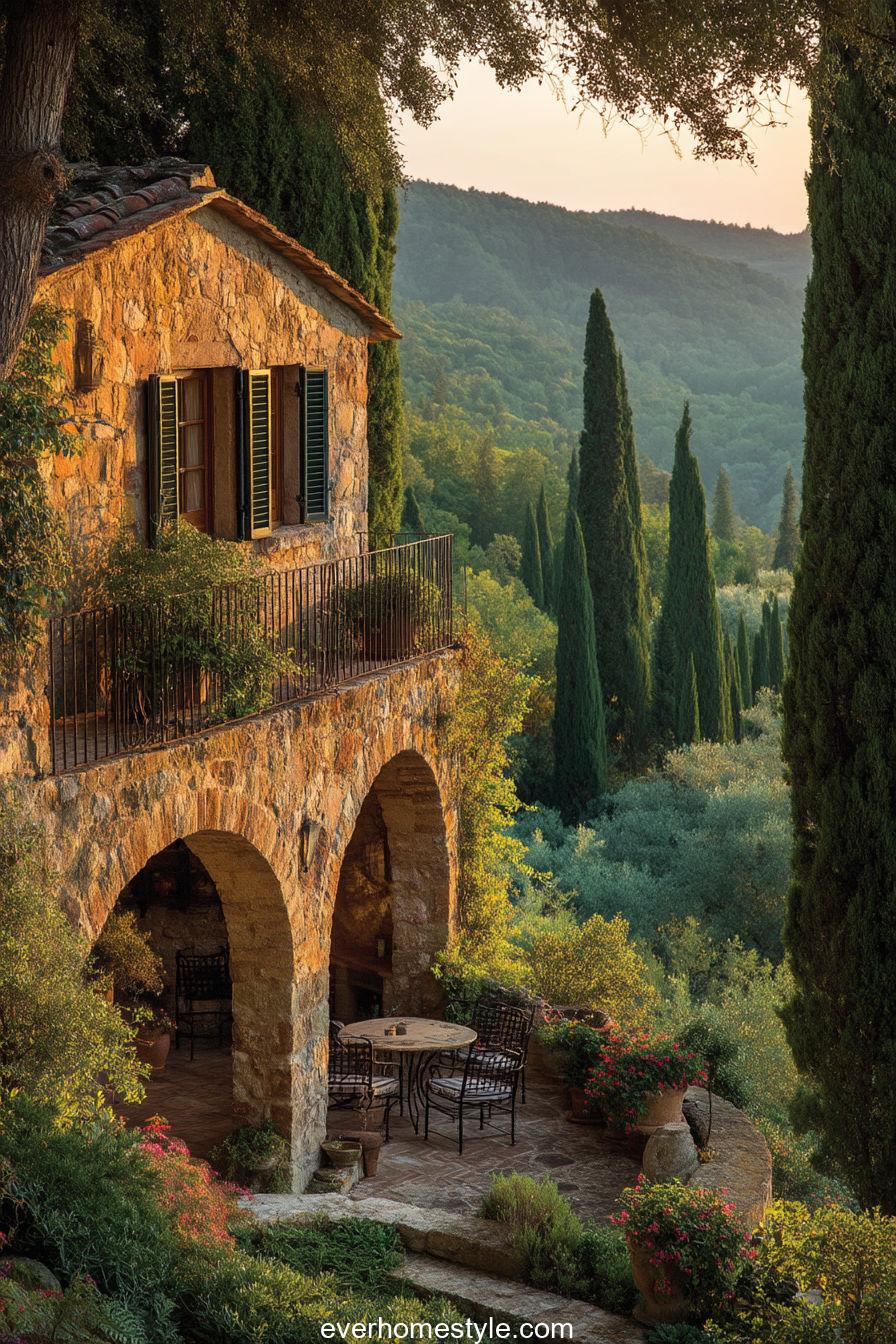 hillside tuscan retreat