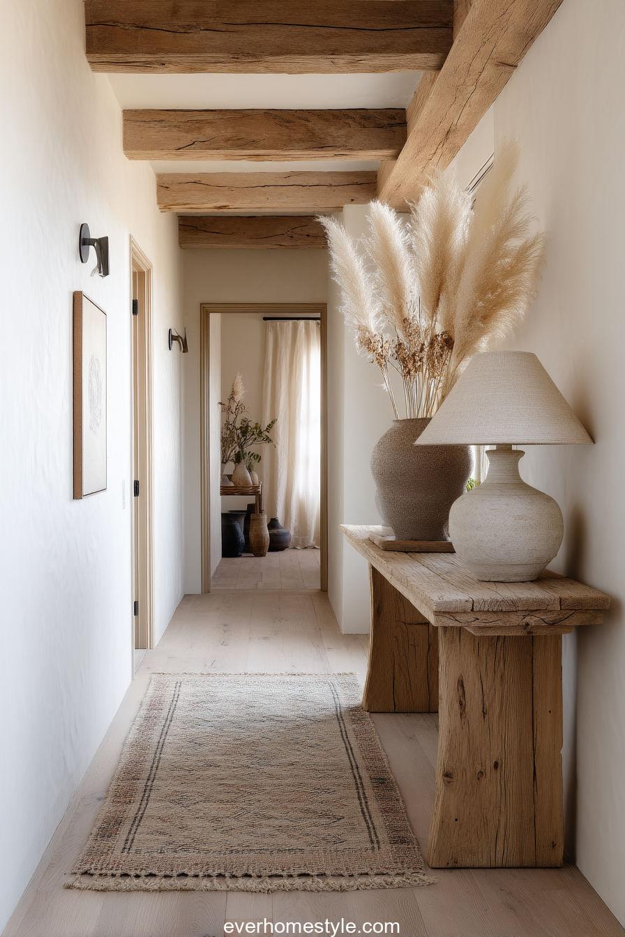 15. Timeless Cottage Hallway with Natural Accents