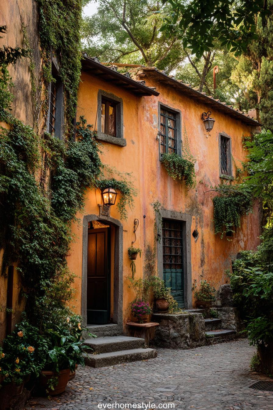 narrow tuscan house