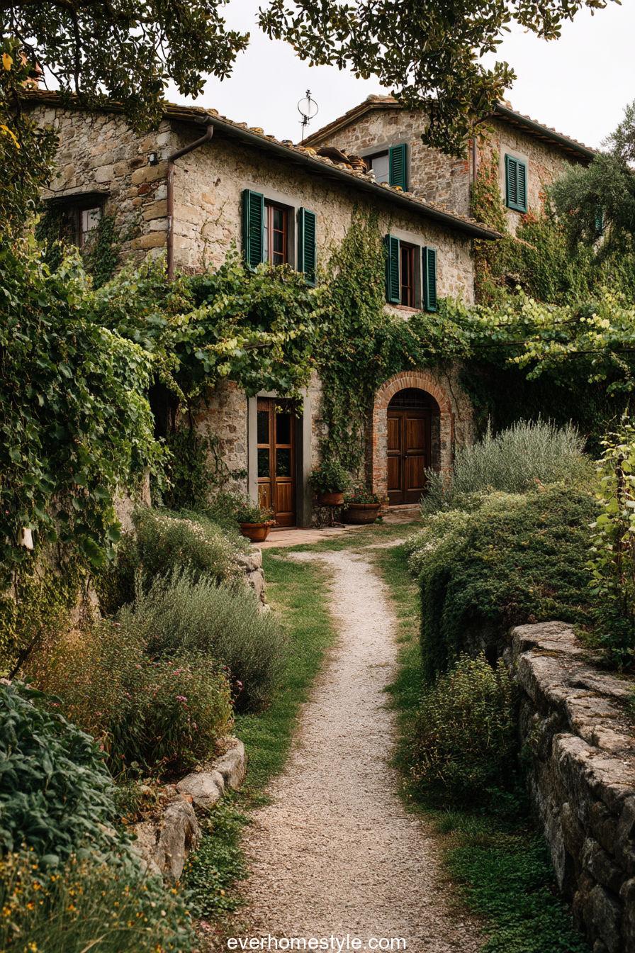 rustic vineyard tuscan house