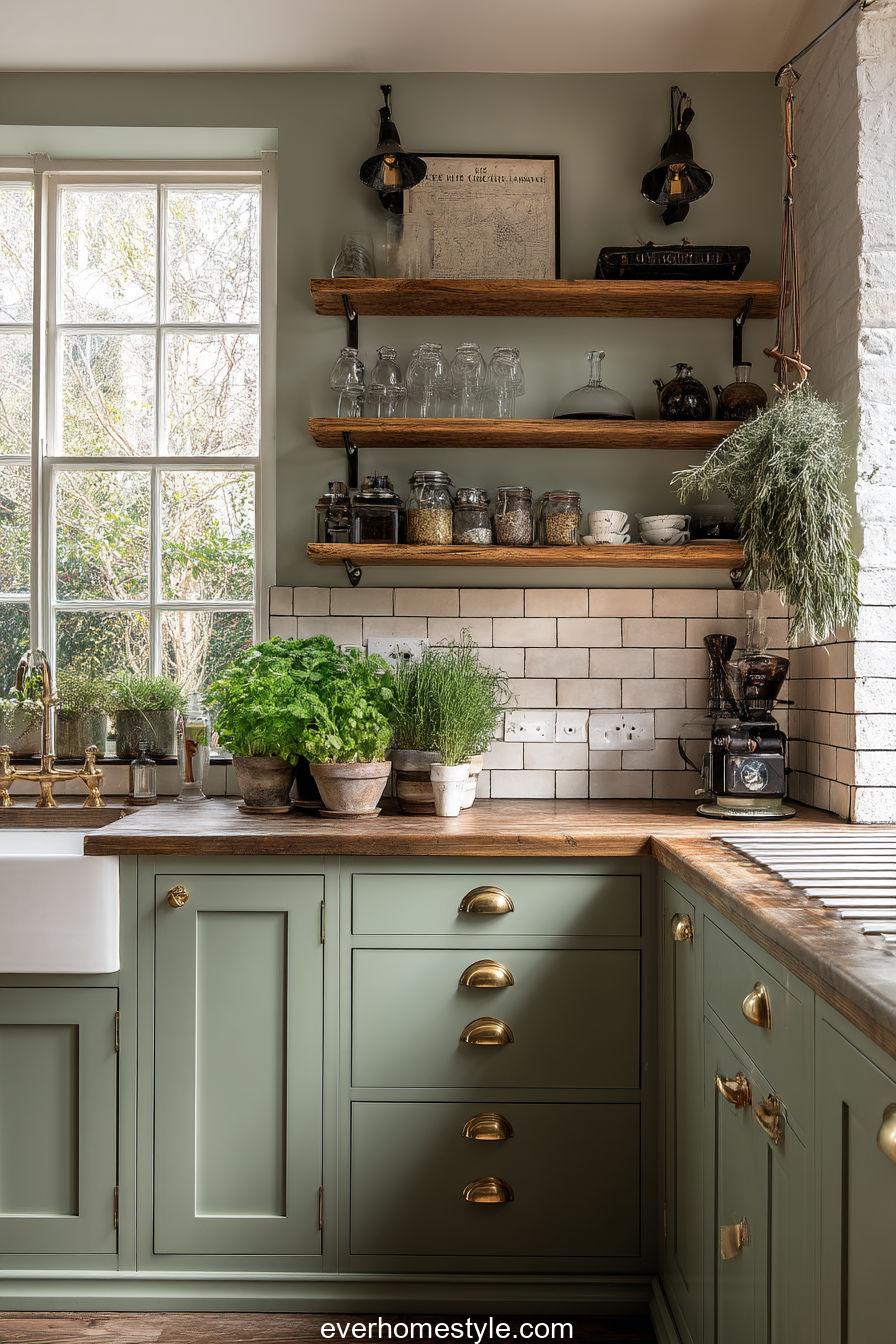 7. Sage Green Kitchen Delight