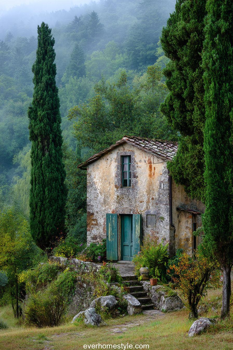 secluded tuscan house