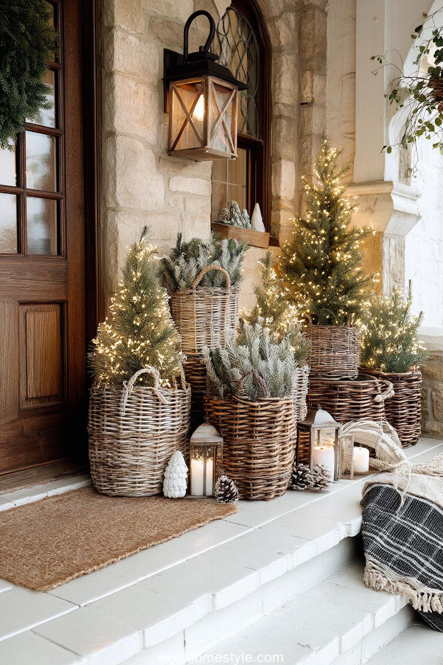 Basket Christmas Tree Display