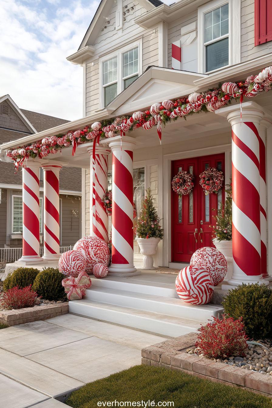 Candy Cane Charm Porch