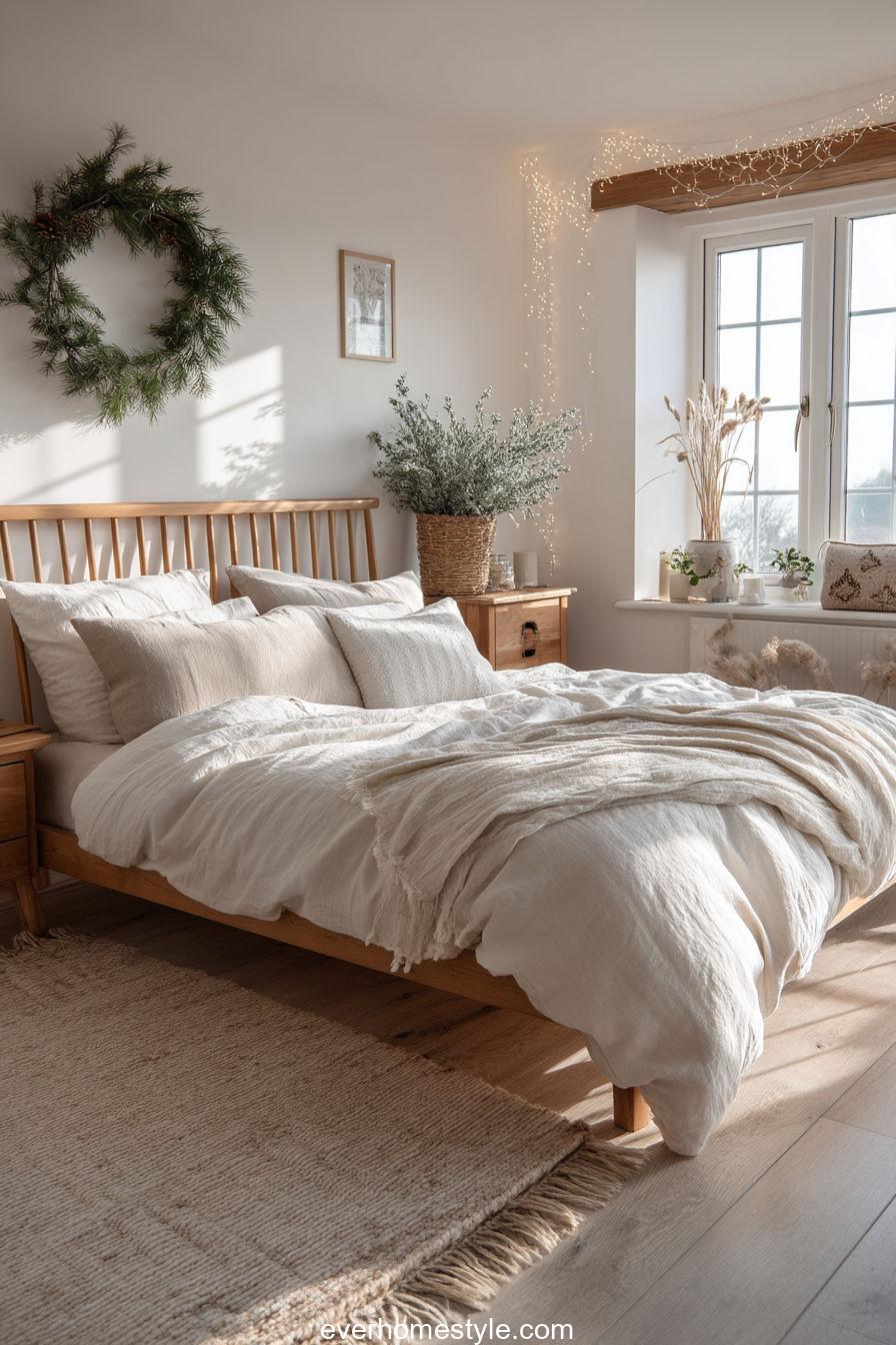 Scandinavian Forest Christmas Bedroom