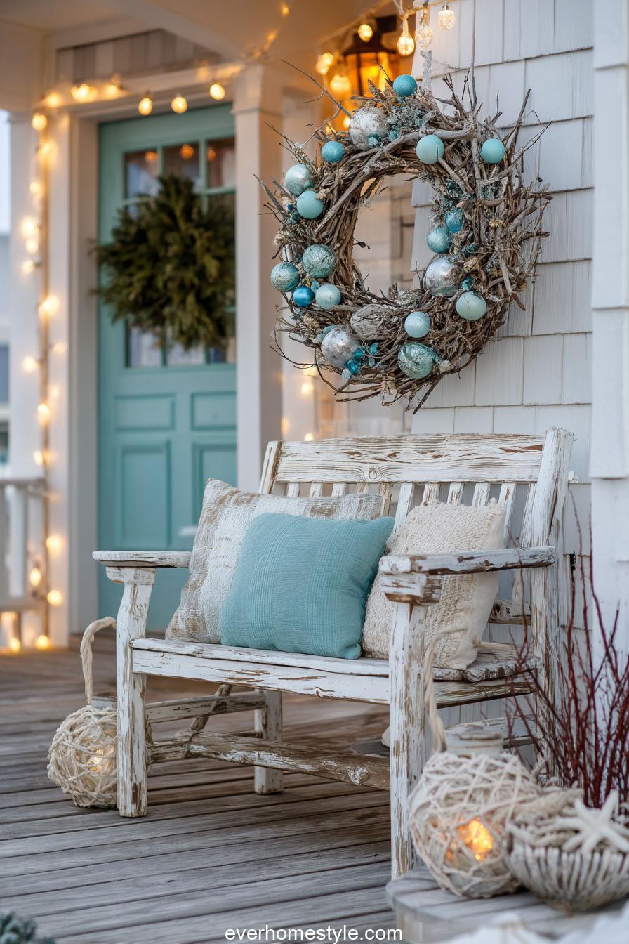 Coastal Christmas Porch