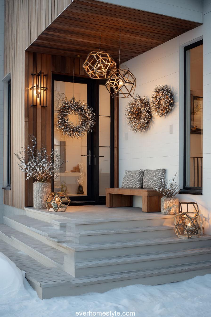 Geometric Modern Christmas Porch