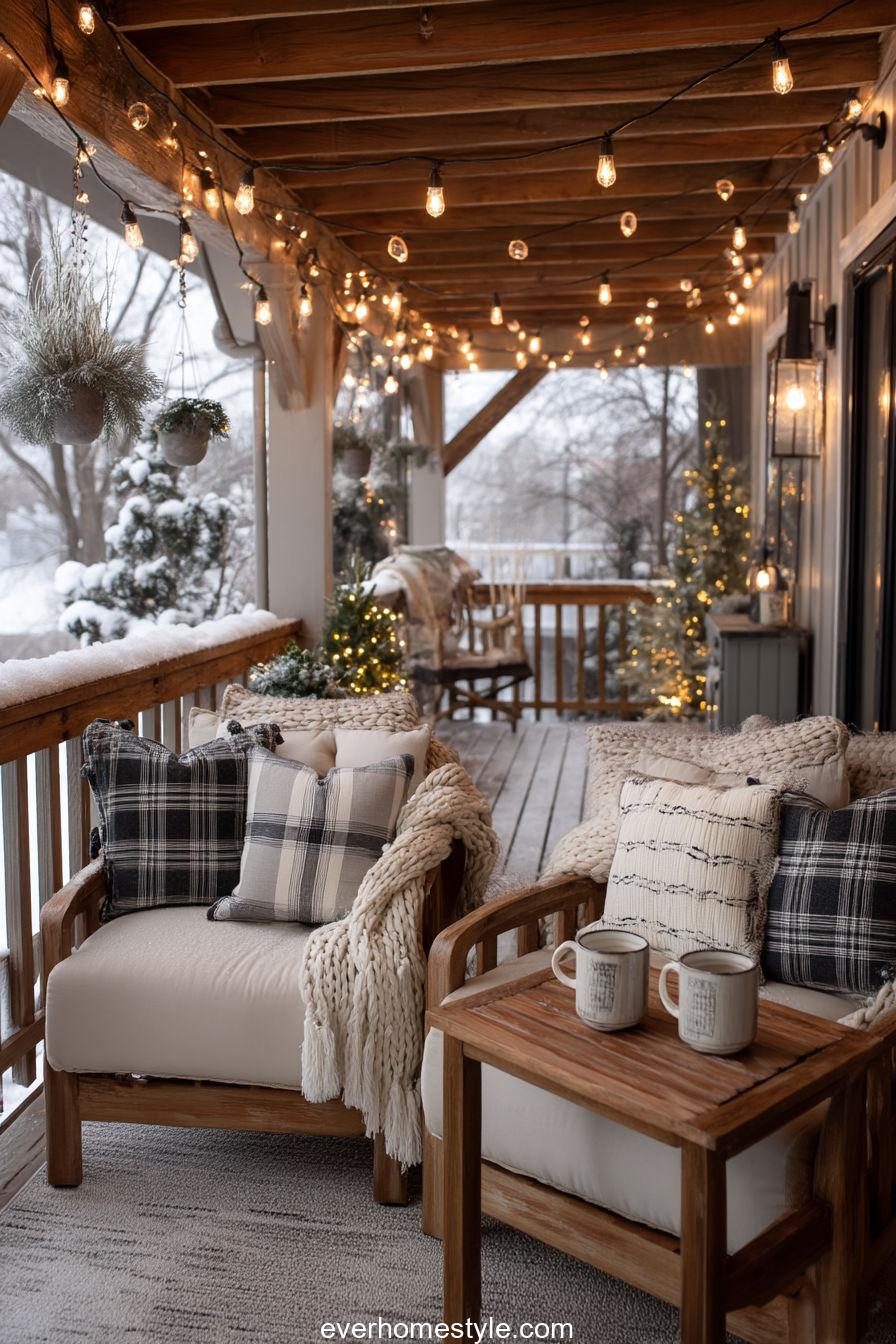 Cozy Porch Seating Corner