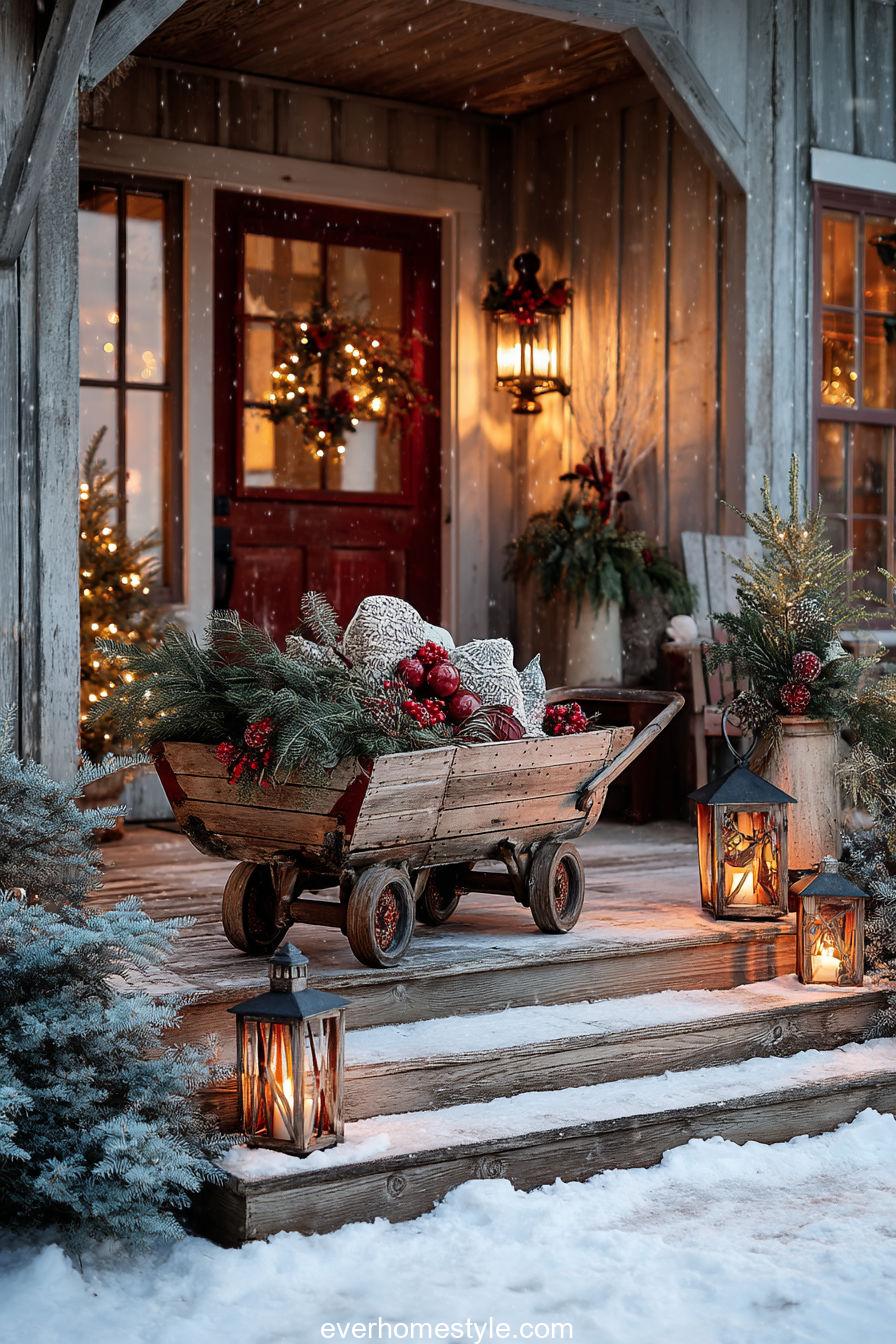 Cozy Farmhouse Christmas Porch