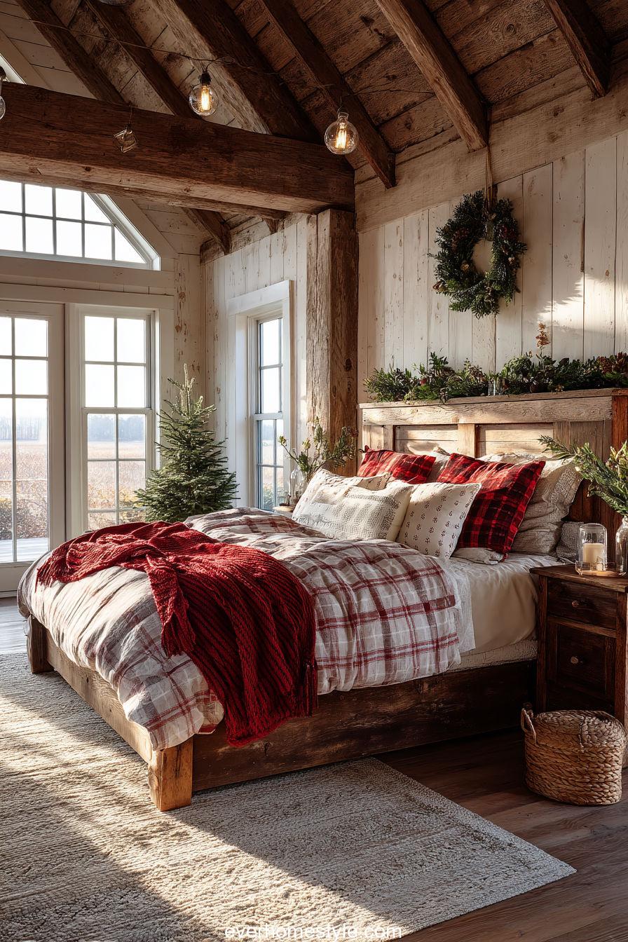Farmhouse Christmas Bedroom