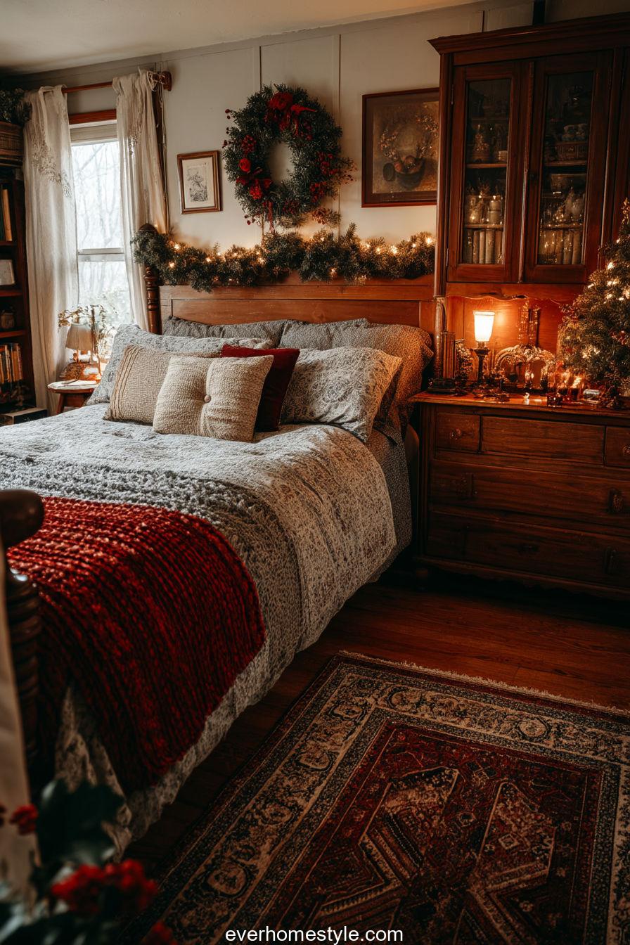 Vintage Christmas Bedroom