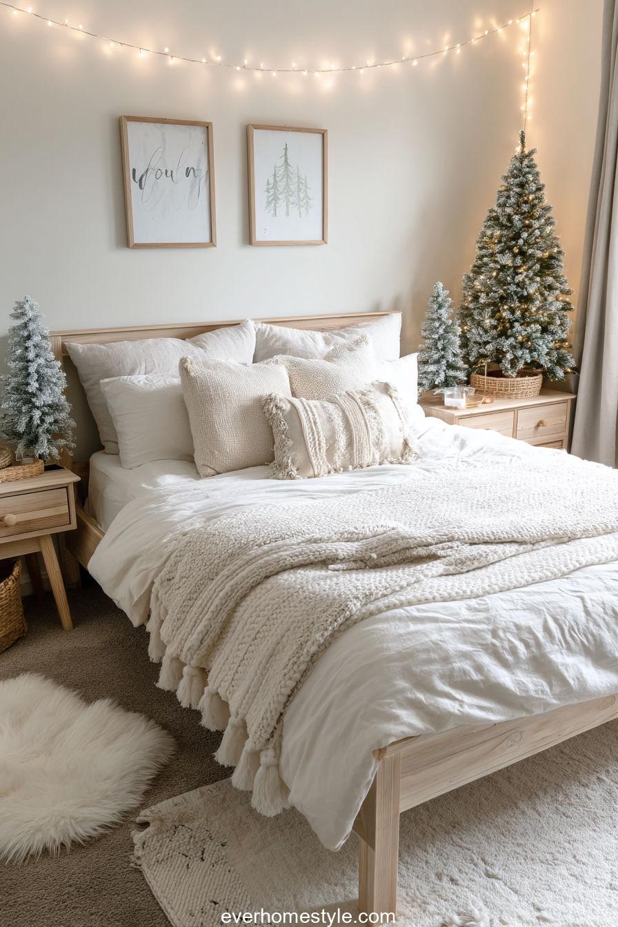 Minimal Cute Christmas Bedroom