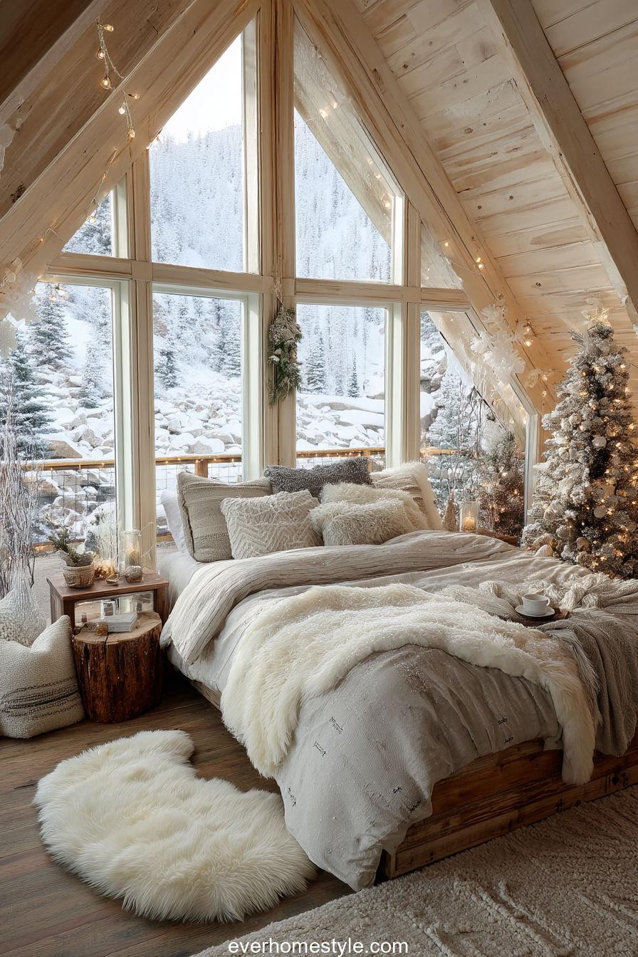 Arctic Cabin Christmas Bedroom