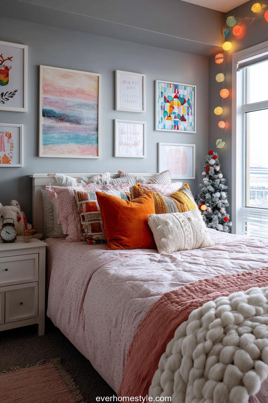Teen Modern Christmas Bedroom