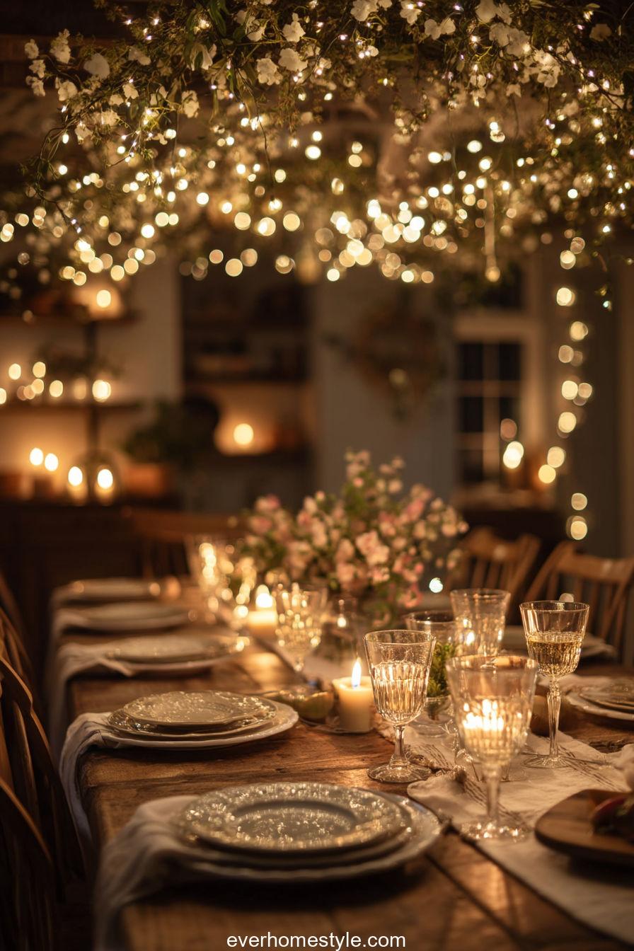 28. Candlelit Dinner Scene with Gentle Glow