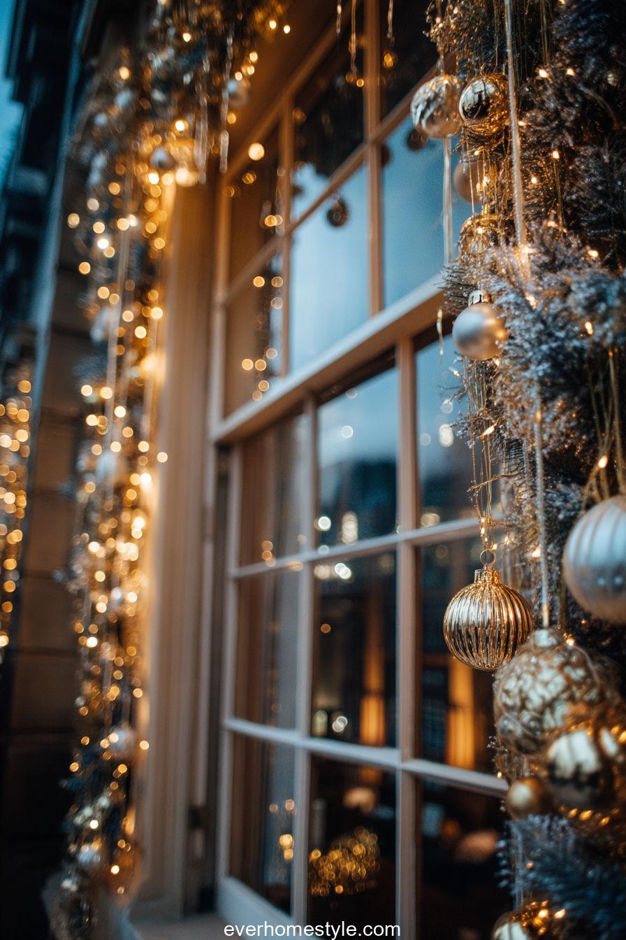 4. Sparkling Christmas Garlands and Ornaments Display