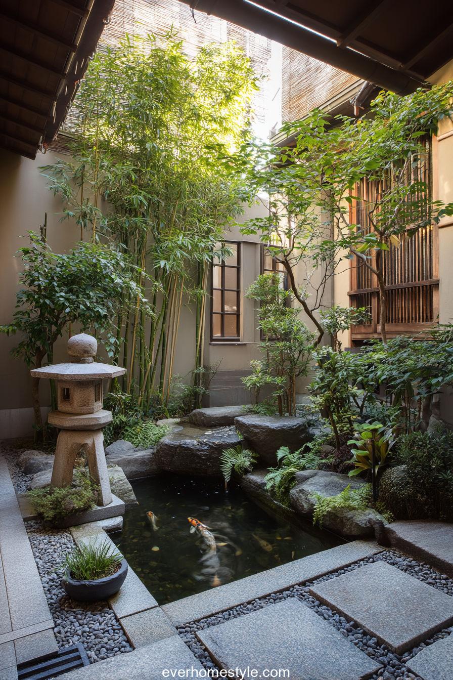 Japanese Koi Courtyard