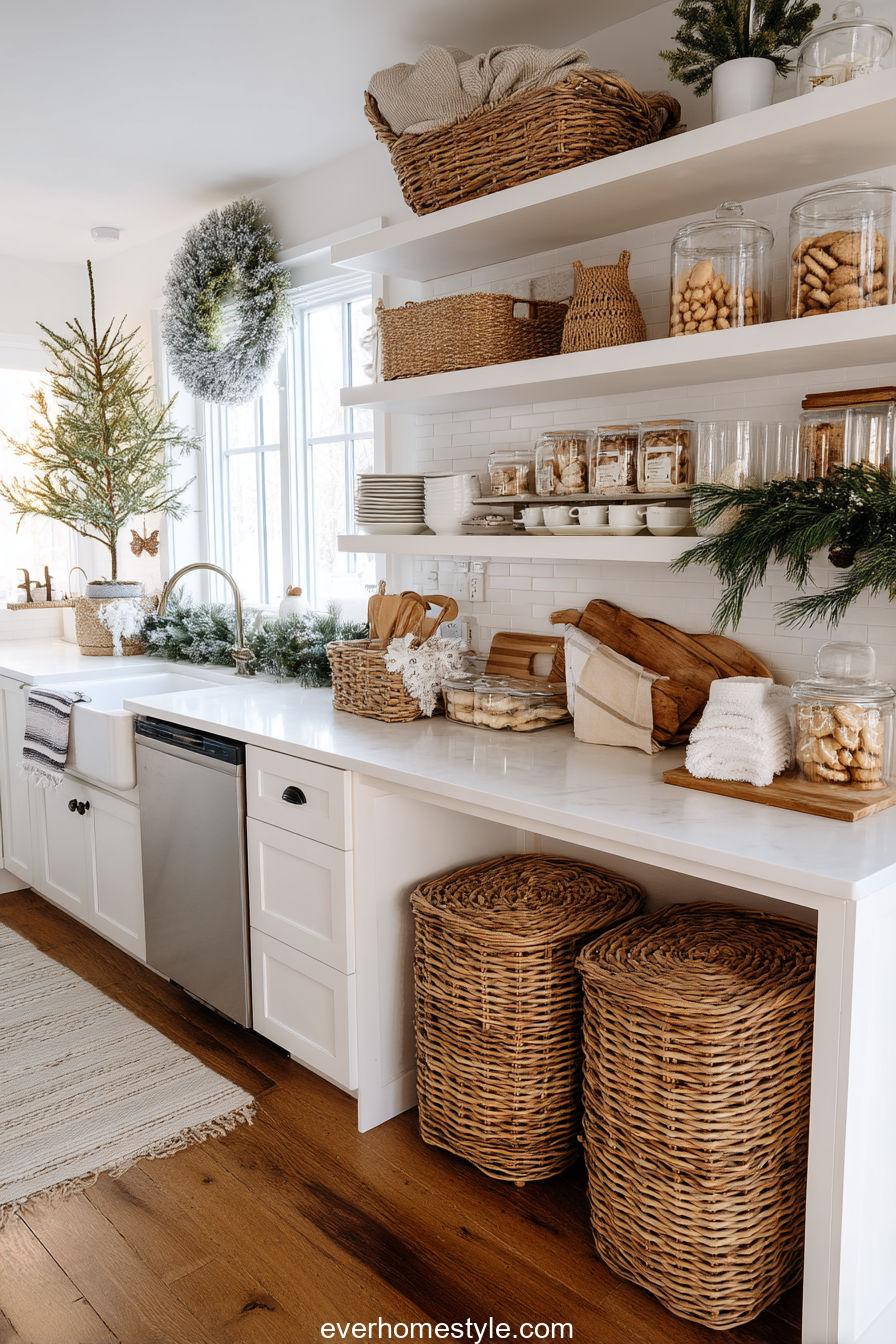 Basket Storage Christmas Kitchen