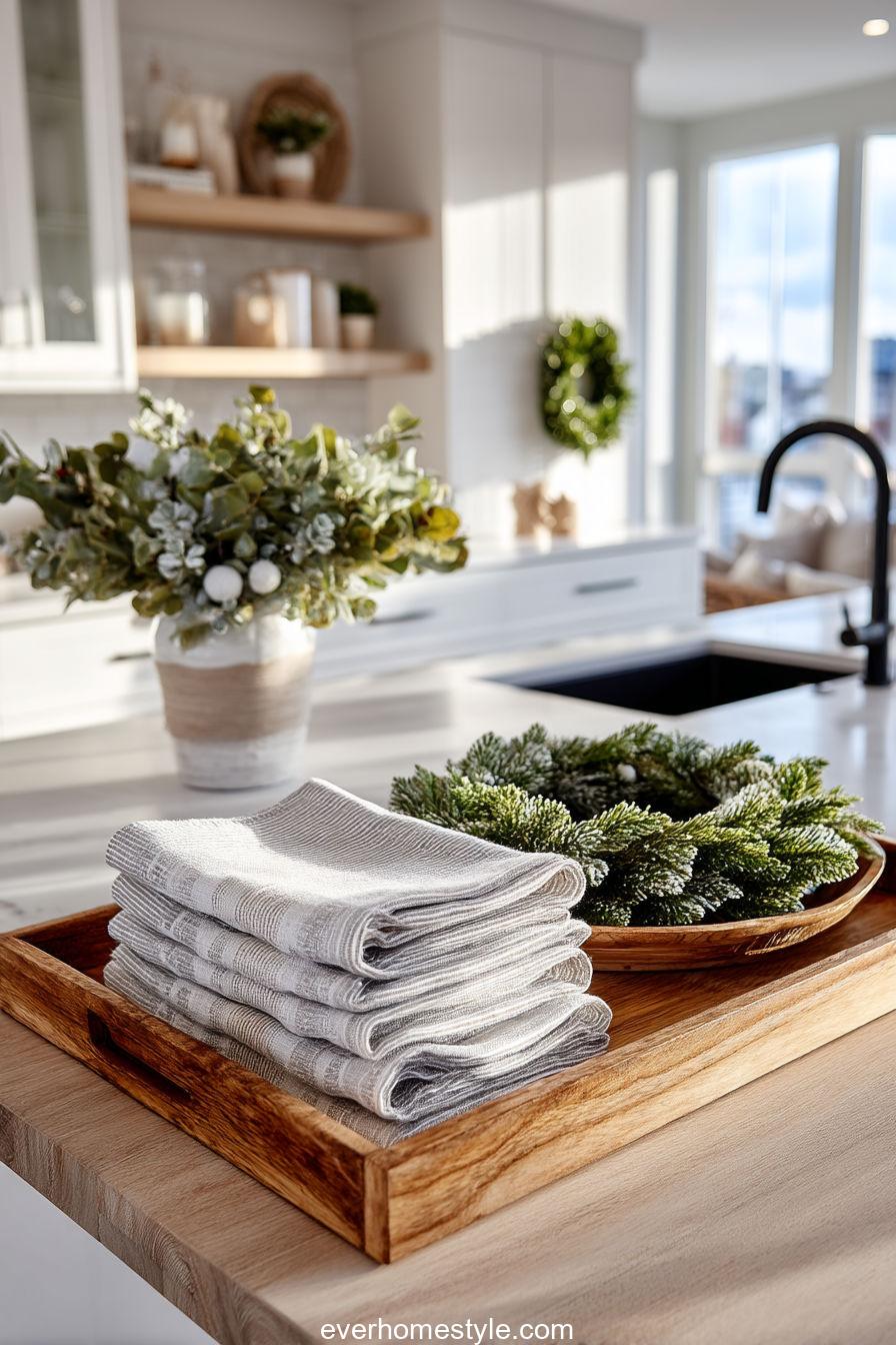 Neutral Texture Christmas Kitchen