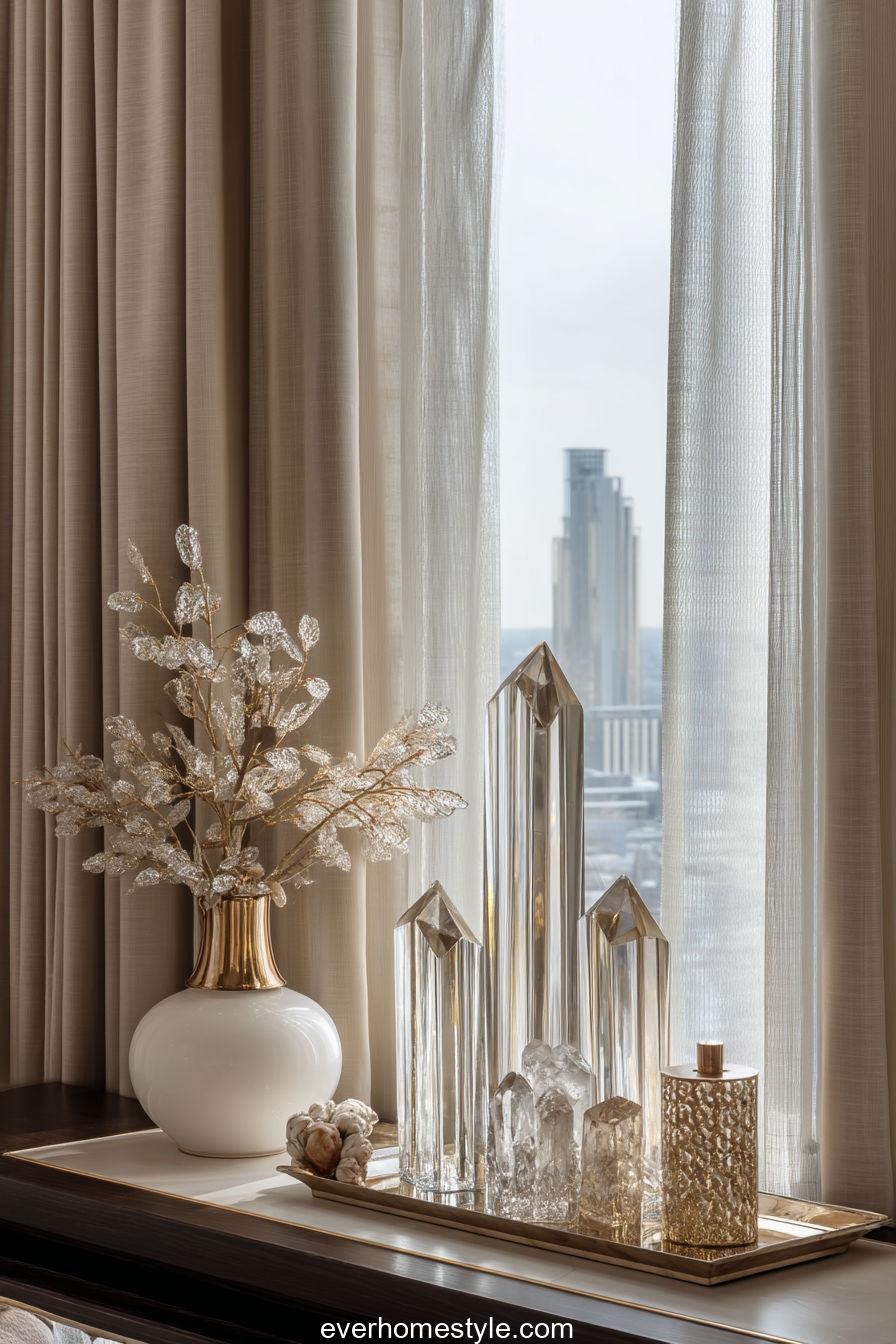 9. Modern Luxury Apartment Christmas Window Elegance