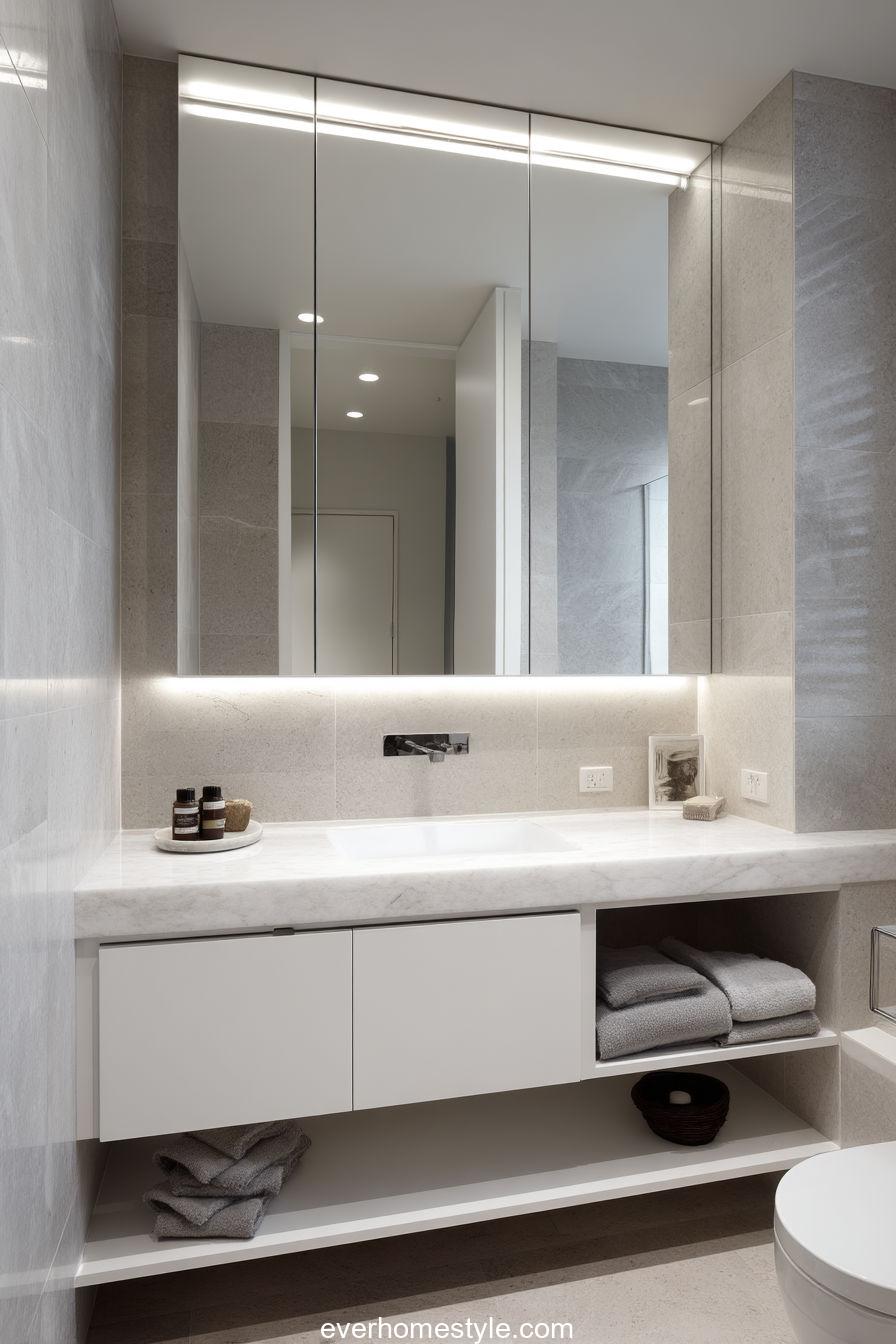 Mirror with Hidden Storage