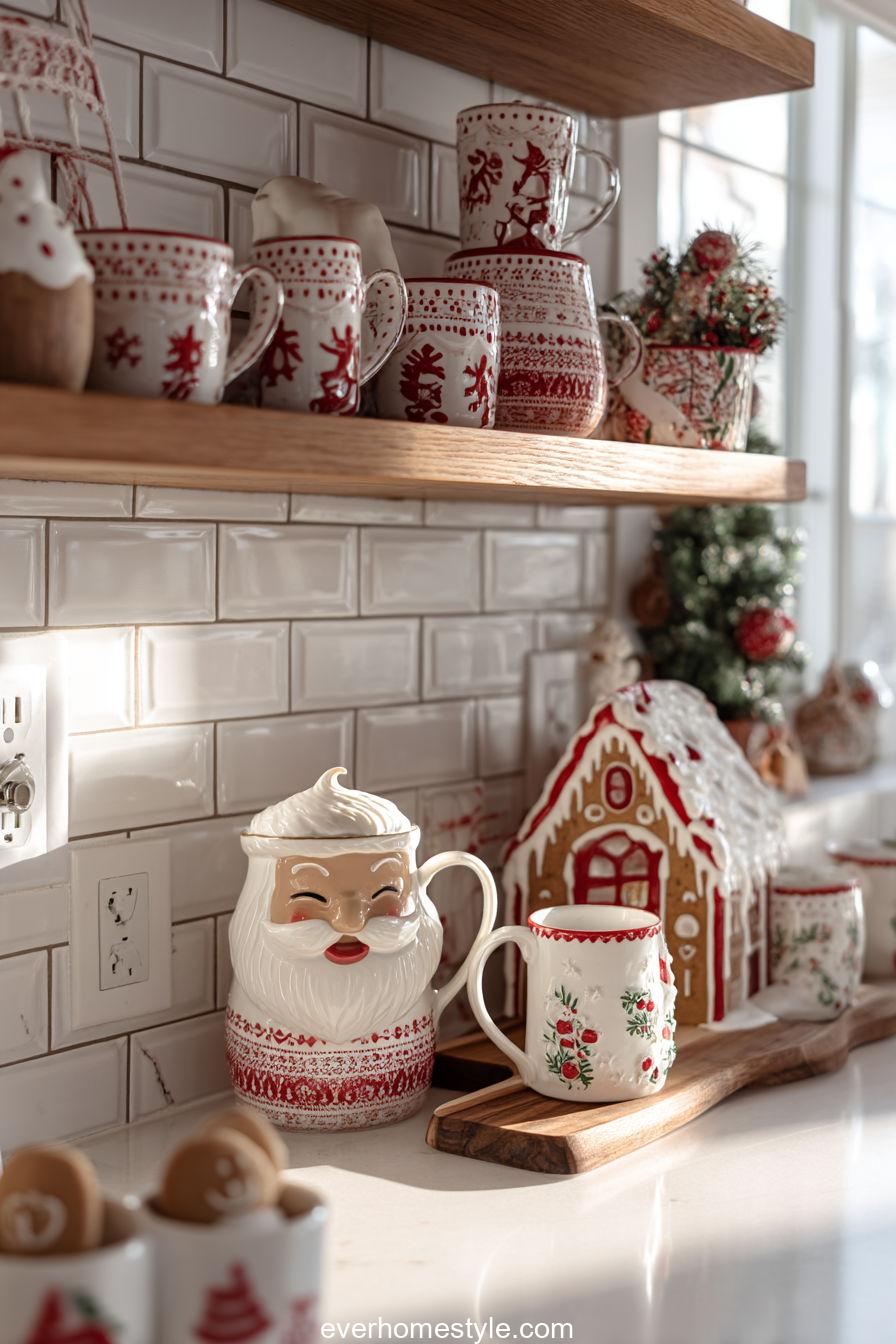 Santa and Gingerbread Decor Kitchen