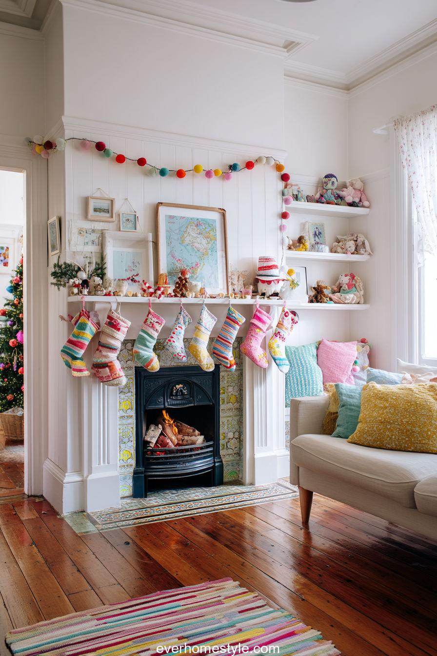 Playful Family Christmas Living Room
