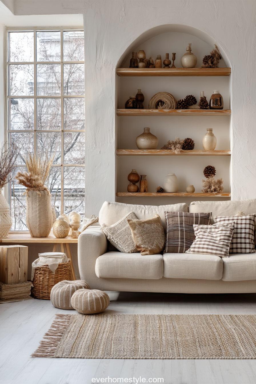 Rustic Artisan Christmas Living Room