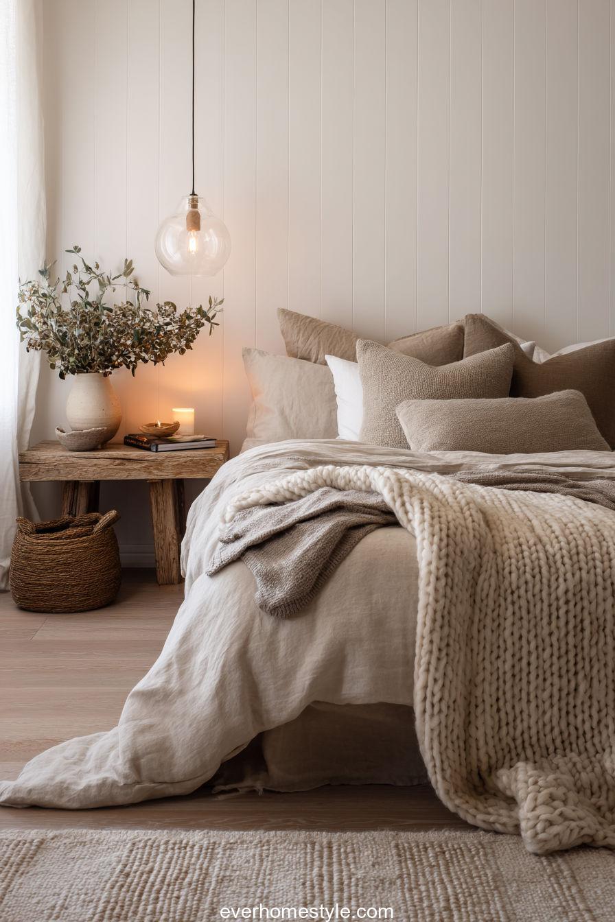 Soft Linen Bedding in Taupe Serenity