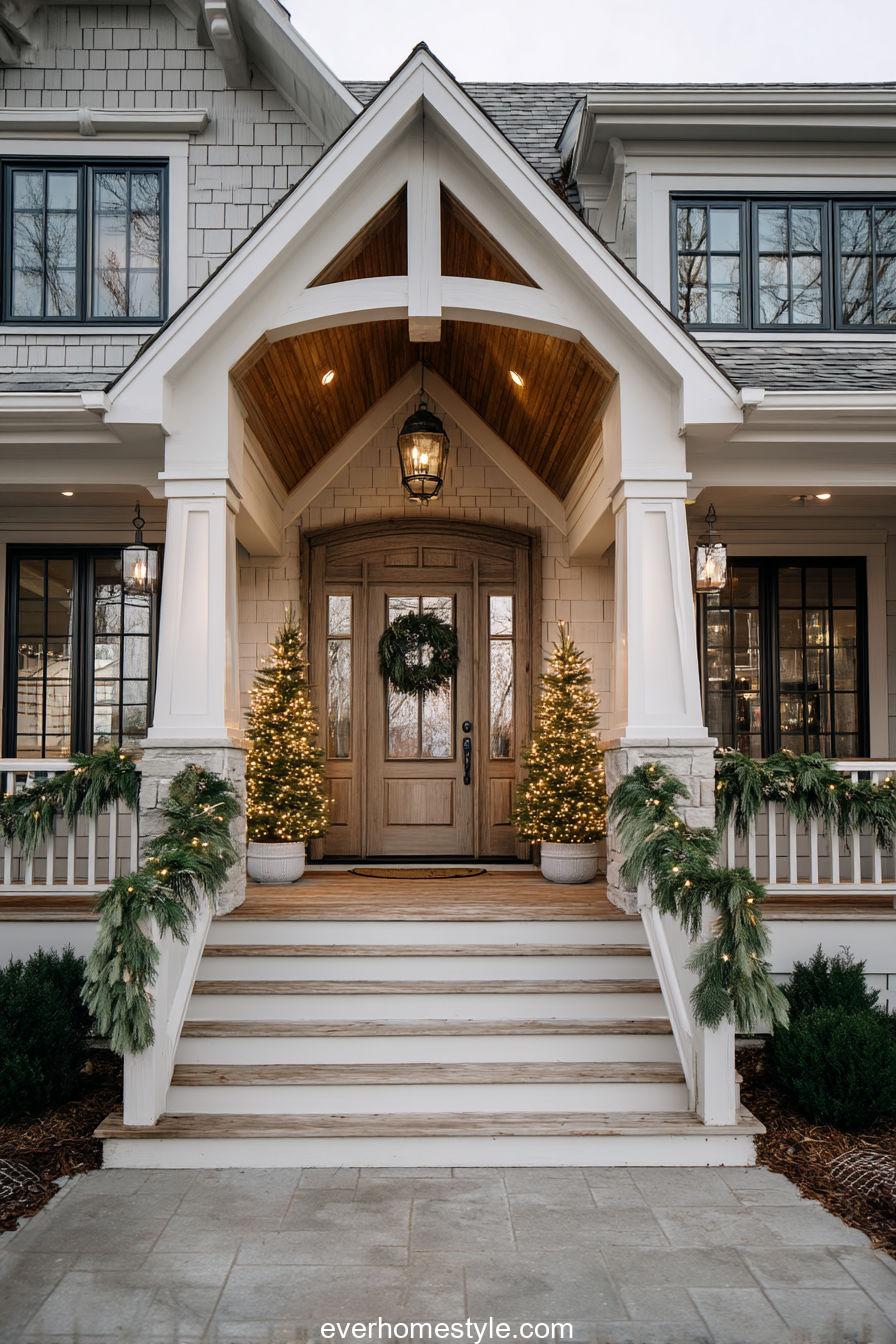 Symmetrical Pre-Lit Christmas Trees