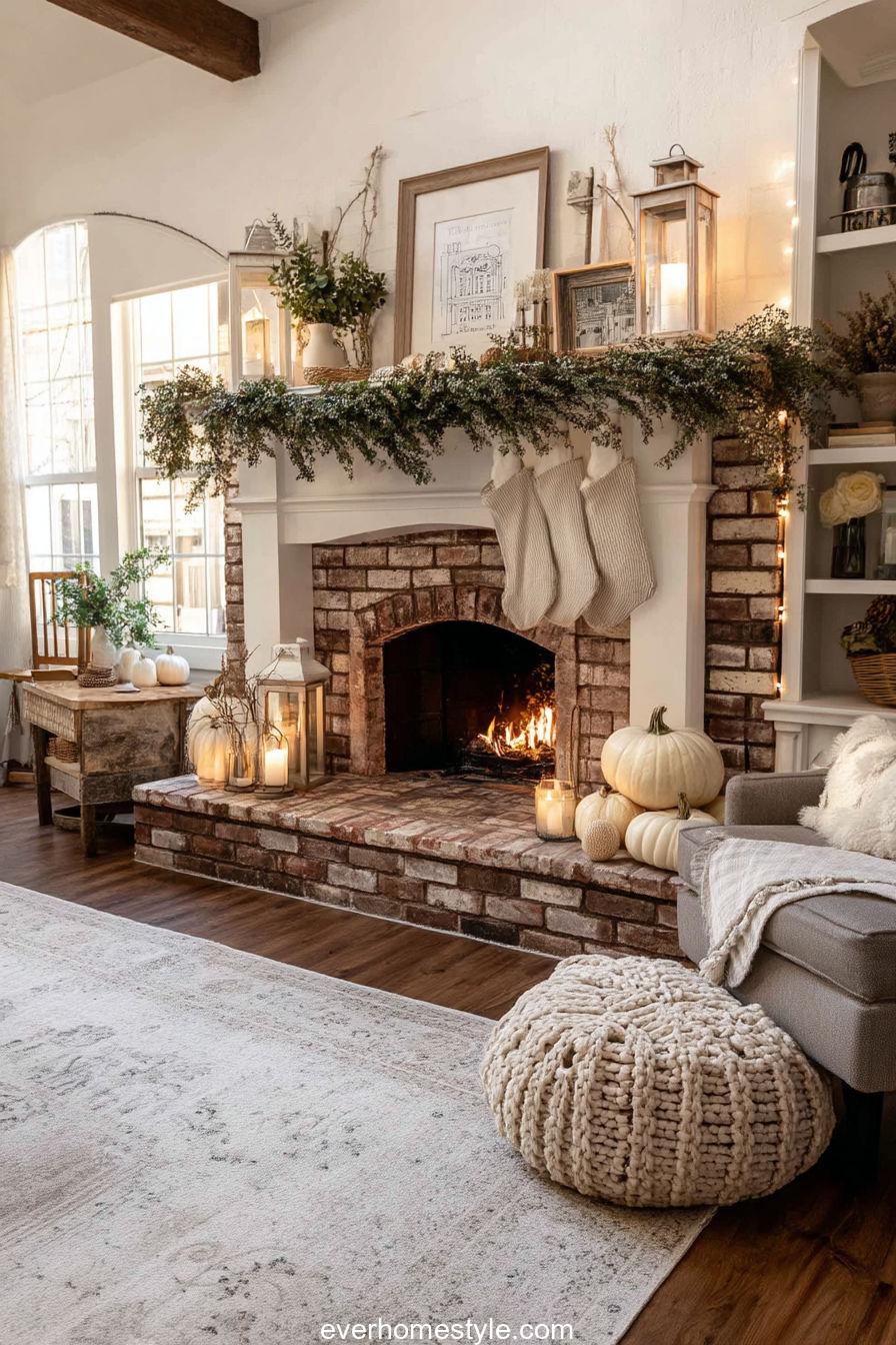 26. Traditional Fireplace with Autumn Ambience