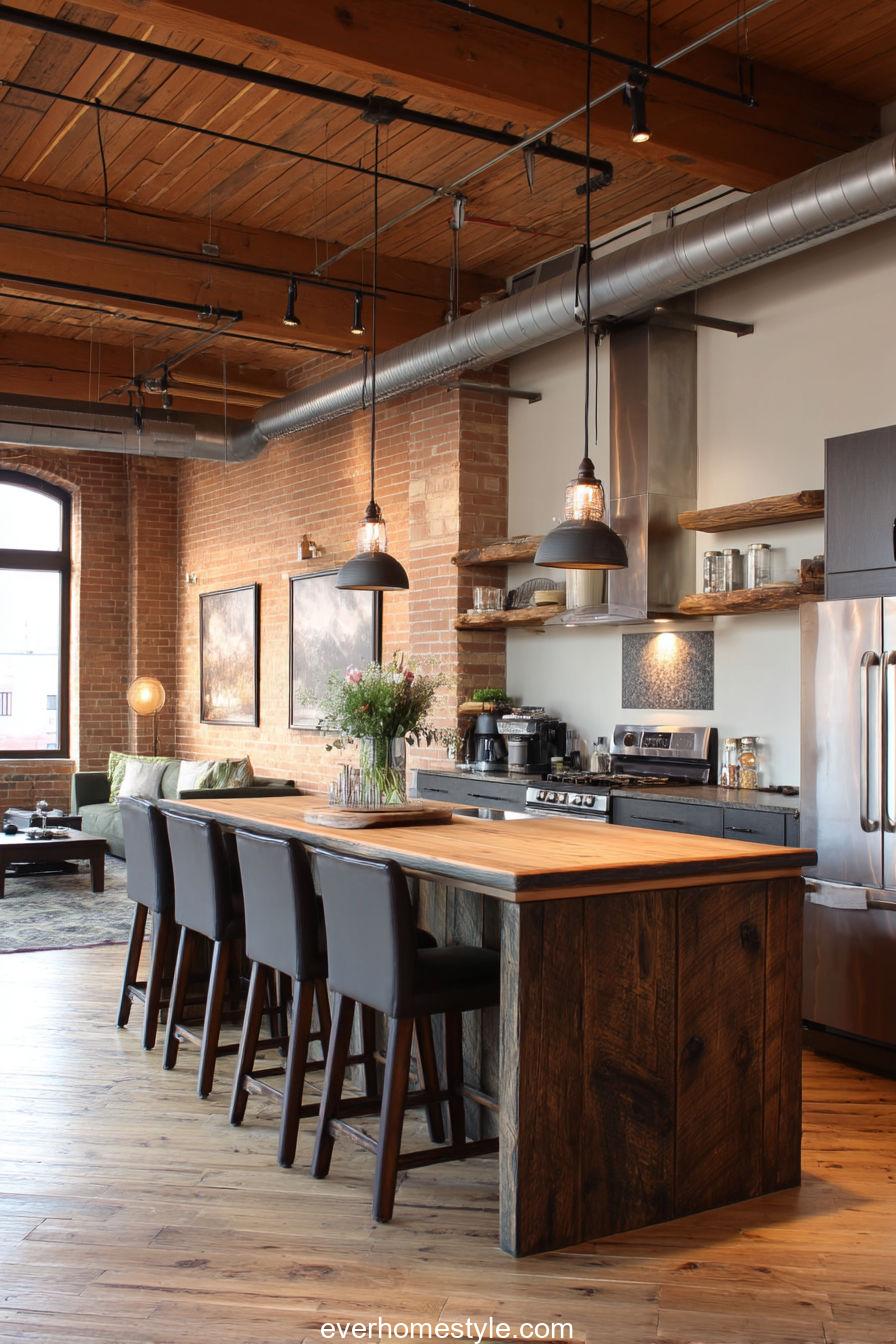 Industrial Loft Kitchen Design