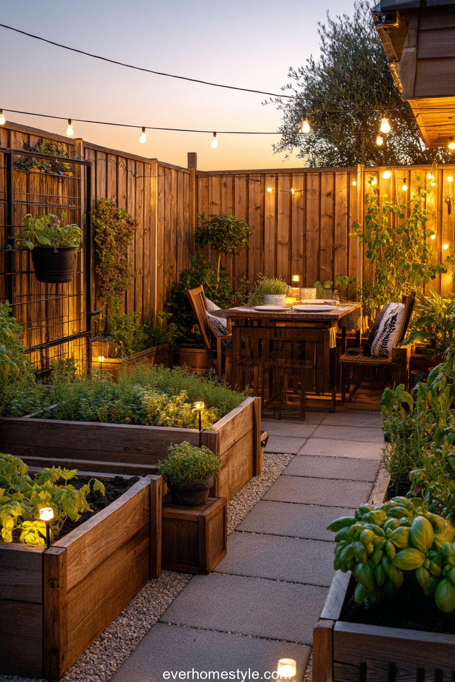 Raised Herb Garden Backyard