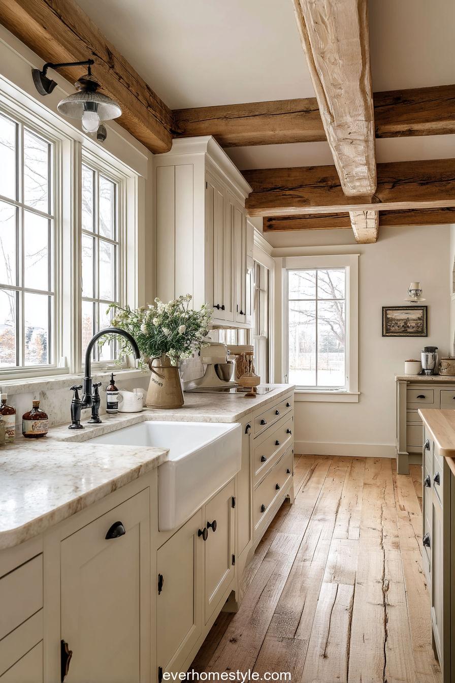 Country Kitchen with Farmhouse Charm
