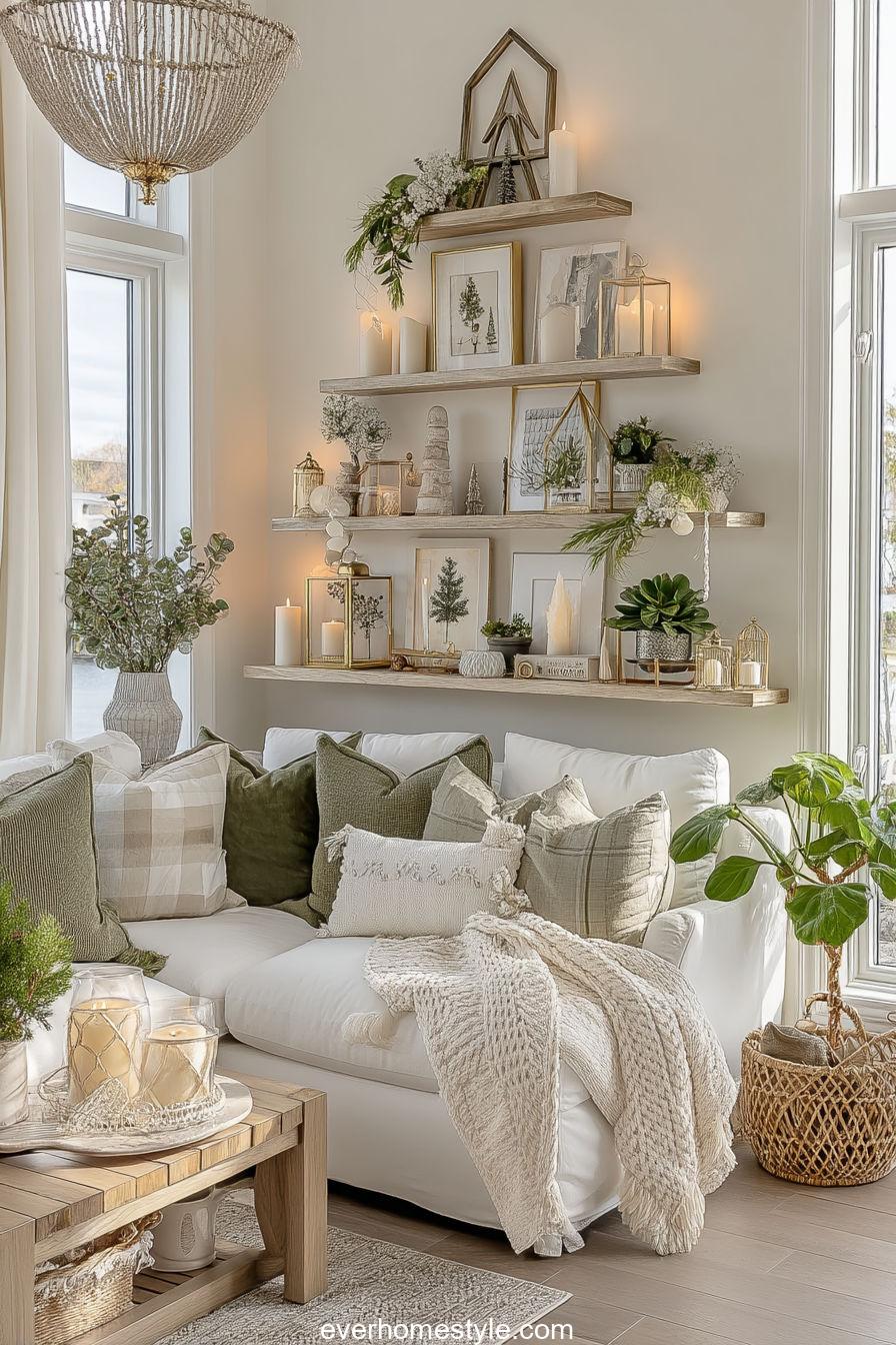 Wall-Mounted Holiday Tree Shelf