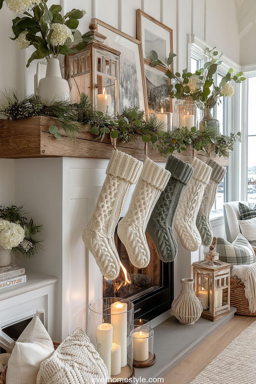 Cozy Knit Christmas Stockings