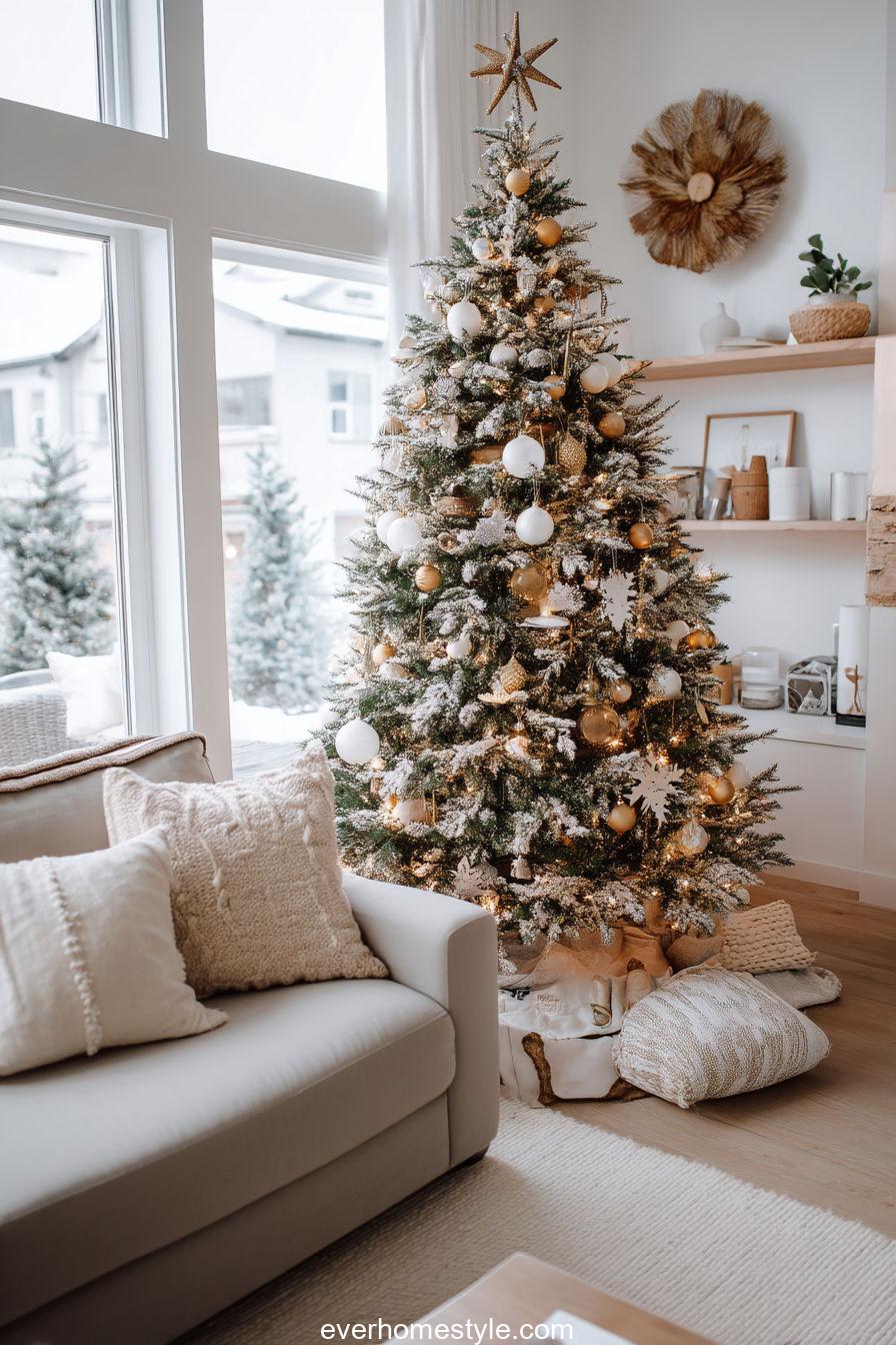 White & Gold Minimal Tree
